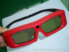 Professional 3D shutter glasses for cinema with rubber earpiece