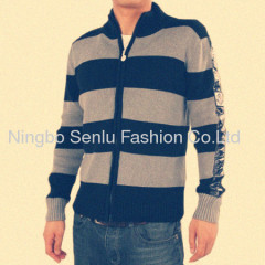 Men's Striped Wool Sweater