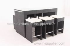 outdoor furniture wicker bar set