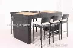 garden furniture PE wicker bar set