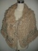 crochet cape with rabbit fur knit