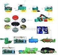 Reclaimed rubber machine production line