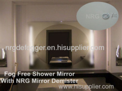 heat mirror with corner bathroom mirror