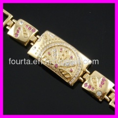 18K gold plated zircon bracelet