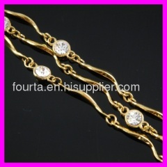 fashion 18K gold plated zircon bracelet