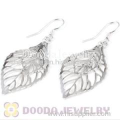 Wholesale Fashion Leaf Sterling Silver Dangle Earrings For Woman