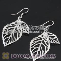 Wholesale Fashion Leaf Sterling Silver Dangle Earrings For Woman