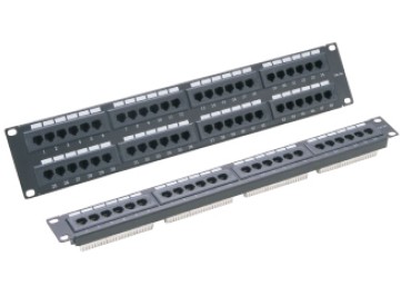 1U 24 Ports Cat.5e Unshielded Patch Panel