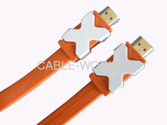 two color molded Flat High Speed HDMI Cable