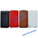 Genuine Leather Lichee Pattern Flip Closure Case Cover for iPhone 4(Brown)