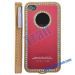 Diamond Edge Electroplating Case for iPhone 4(Red)