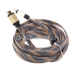 molded flat high speed HDMI cable with net jacket