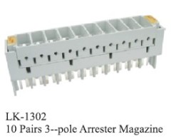 10 PAIRS 3-POLE ARRESTER MAGAZINE