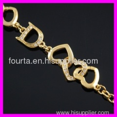 letter jewelry 18k bracelet