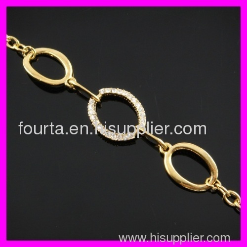 18K gold zircon bracelet