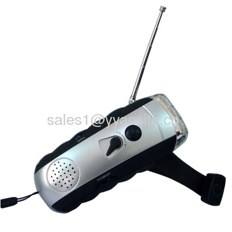 Hand Crank Radio Flashlight