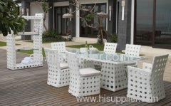 Garden rattan furniture wicker dining set