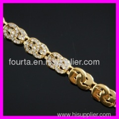 18K gold plated zircon bracelet FJ