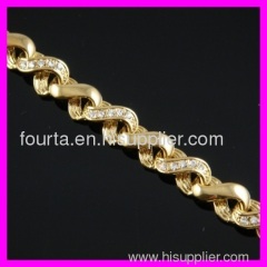 18K gold plated zircon bracelet 1530392