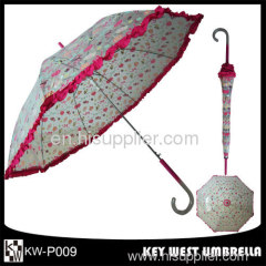 Stick PVC ladies umbrella