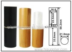 Bamboo lipstick tube: black lipstick case