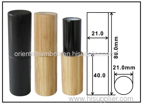 recycled lipstick case: bamboo cosmetic tube: cosmetic case