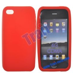 New ConciseSoft Silicone Case for iPhone 4S(Red)