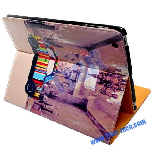Colourful Car Magnetic Leather Case for iPad 2