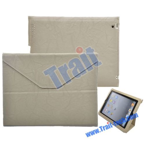 Envelope Style Stand Leather Case for iPad 2(Grey)