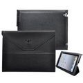 Envelope Style Stand Leather Case for iPad 2(Black)