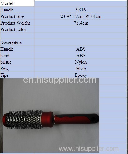 alumunium barrel hair brush-9816