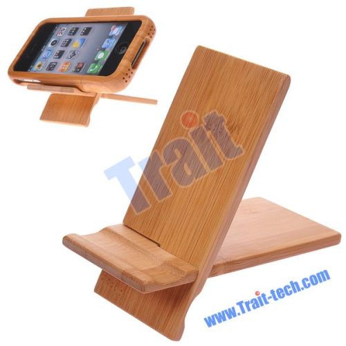 100% Real Bamboo Stand For Apple iPhone 4 (Natural bamboo handcrafted)