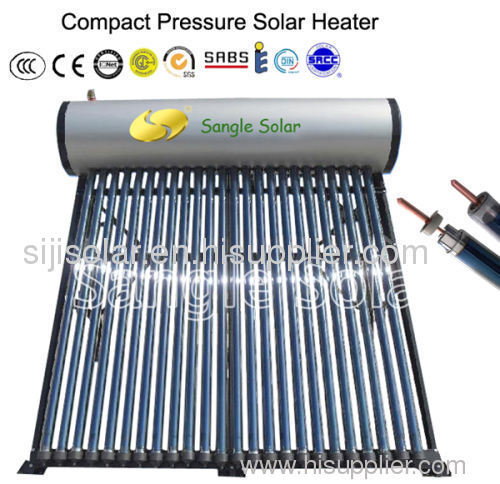 compact pressurized solar water heater