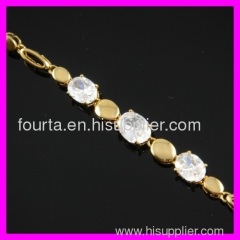 fashion zircon bracelet 18k gold plated