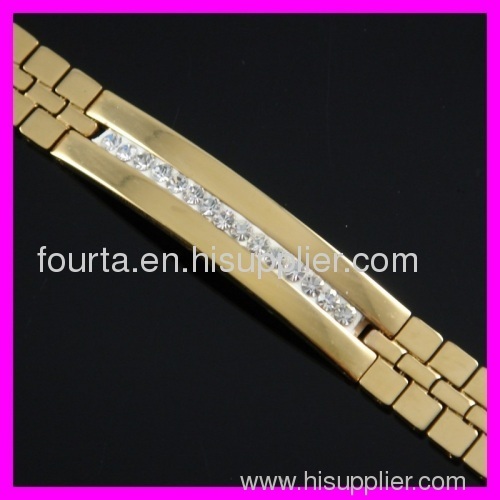 fallon18K gold plated zircon bracelet