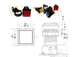 Rectangle Illuminated push button