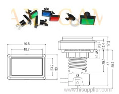 Rectangle Illuminated push button