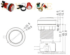 Round illuminated push button