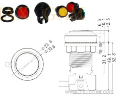 Round illuminated push button