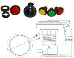 Round illuminated push button