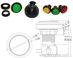 Round illuminated push button