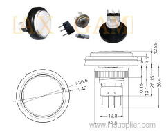 Round illuminated push button