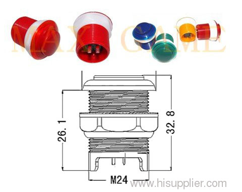 Round illuminated push button