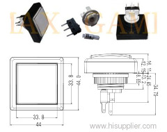 Square illuminated push button