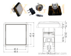 Square illuminated push button