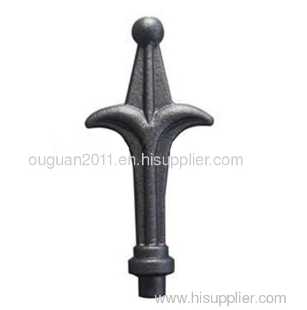 ornamental wrought iron spearhead