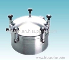 ss304 & ss316l stainless steel sanitary round manhole cover without pressure