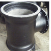 Double socketed tee with flange branch for DI tee fittings