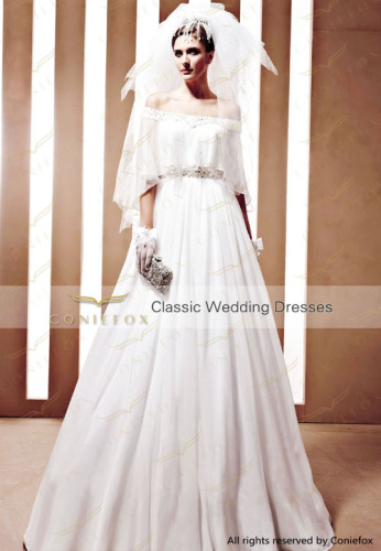 noble white off shoulder designer wedding dresses 2011