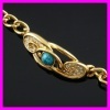 18K gold plated zircon and turquoise bracelet 1530591